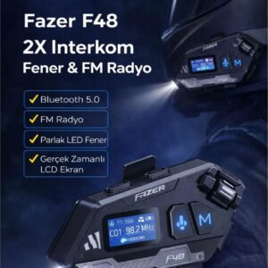 FAZER F48 2X Bluetooth Motosiklet Interkom