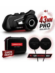 Knmaster KN6100 PRO Motosiklet Kask İnterkom Bluetooth Kulaklık Seti (43 mm Büyük Kulaklık)